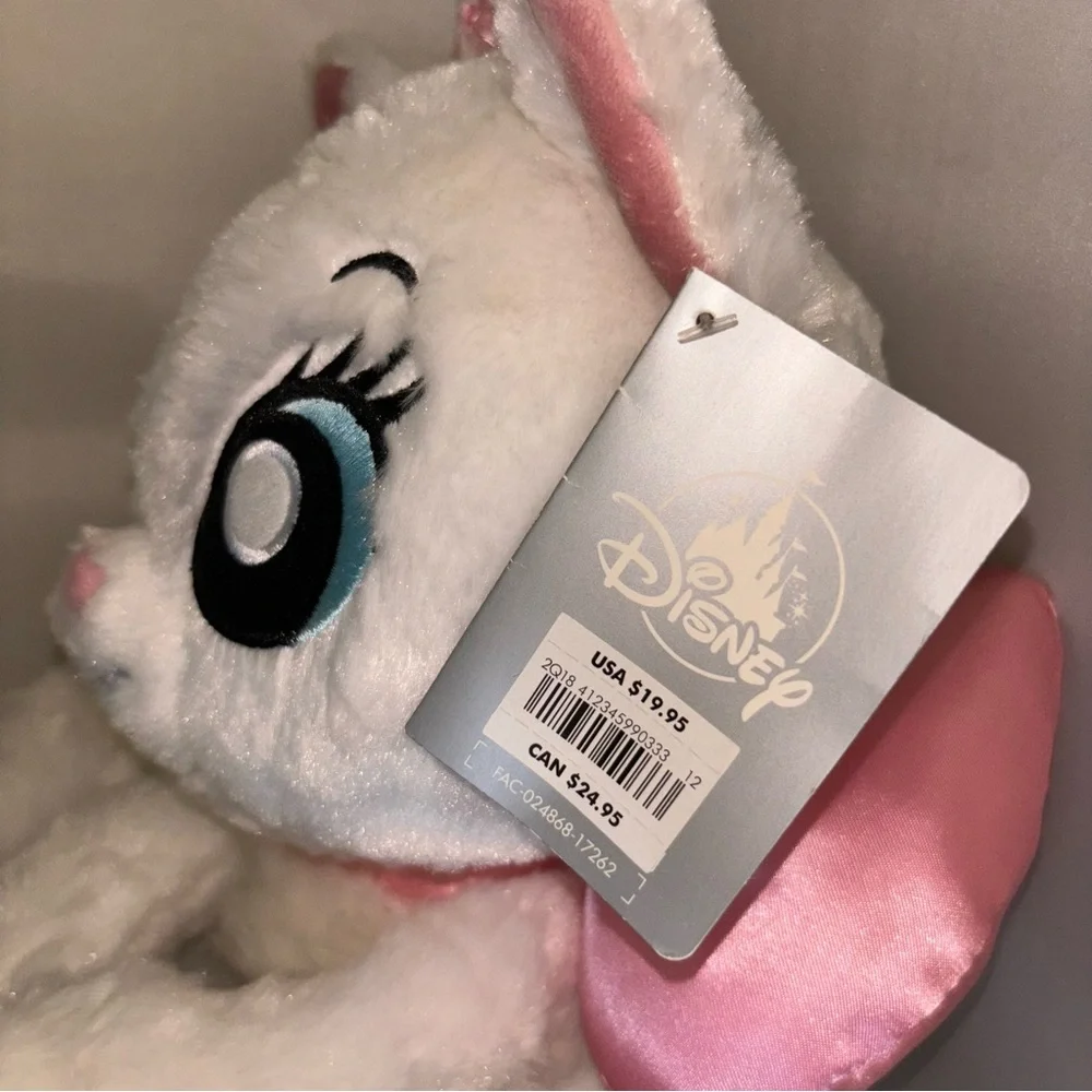 Disney Store Aristocats White Cat Marie Big Feet Paws Plush 12" New With Tags! - Picture 4 of 4